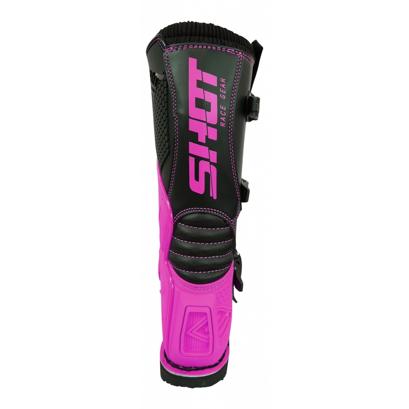 Buty motocyklowe Shot X10 czarno-fluo różowe wyprzedaż