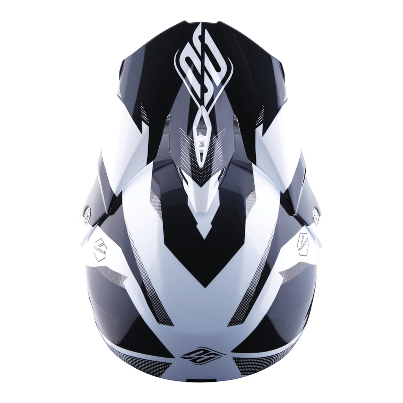 Dziecięcy kask motocrossowy Shot Ultimate czarno-biały wyprzedaż