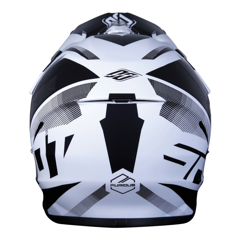 Dziecięcy kask motocrossowy Shot Ultimate czarno-biały wyprzedaż