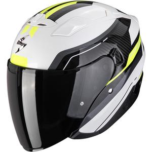 Kask motocyklowy otwarty Scorpion EXO-230 Hipe biało-czarno-fluo-żółty