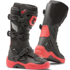 Buty motocrossowe Eleveit X-Peak dla dzieci, czarno-czerwone