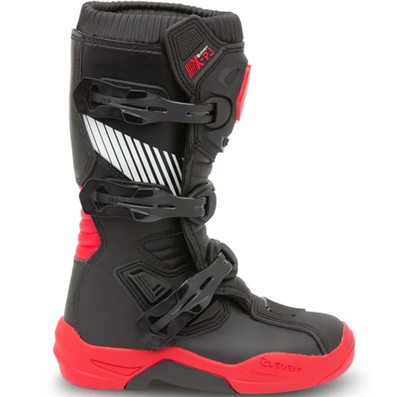 Buty motocrossowe Eleveit X-Peak dla dzieci, czarno-czerwone