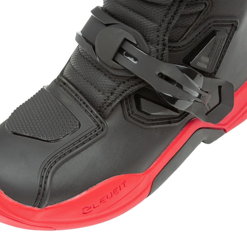 Buty motocrossowe Eleveit X-Peak dla dzieci, czarno-czerwone