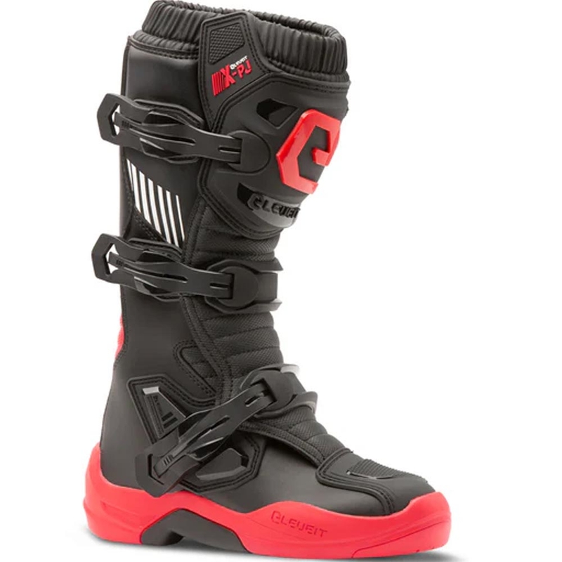 Buty motocrossowe Eleveit X-Peak dla dzieci, czarno-czerwone