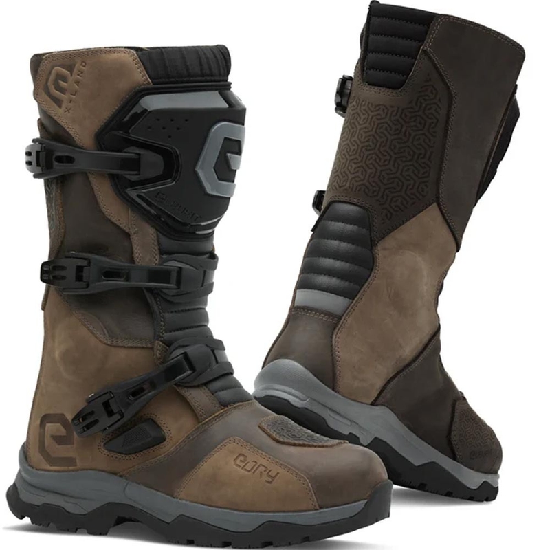 Buty motocyklowe Eleveit X Land ADV E-Dry brązowe