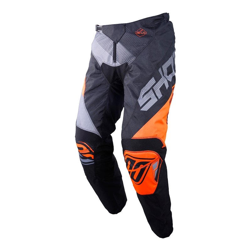 Dziecięce motocrossowe spodnie Shot DEVO Ultimate czarno-fluo pomarańczowe wyprzedaż