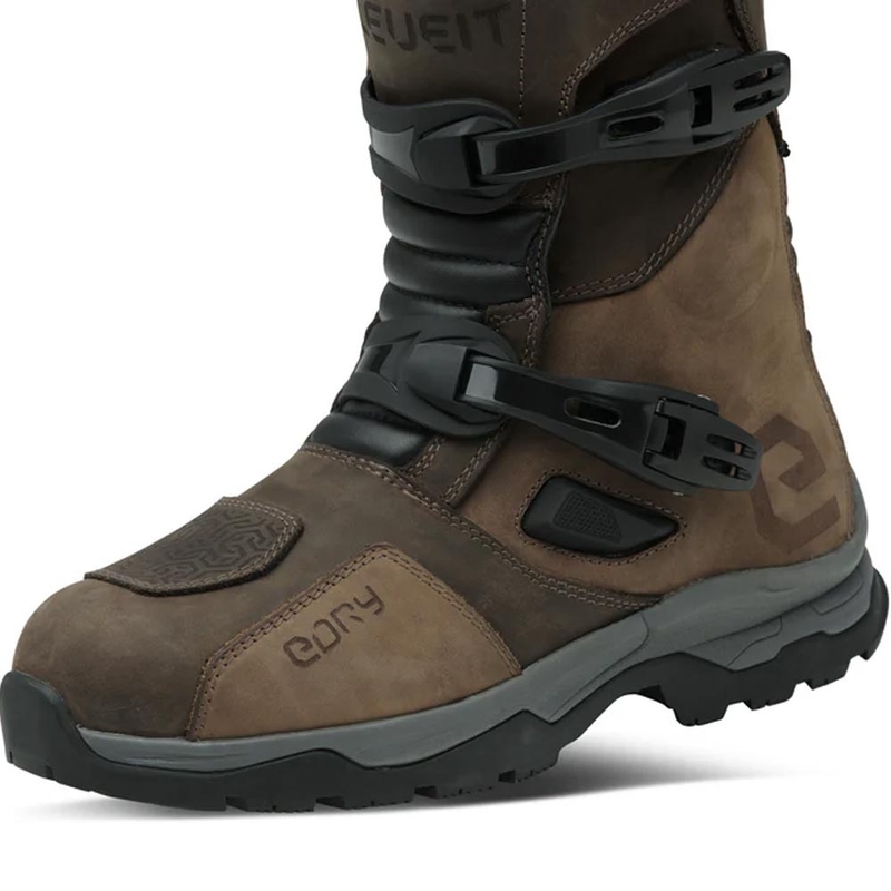 Buty motocyklowe Eleveit X Land ADV Low E-Dry brązowe