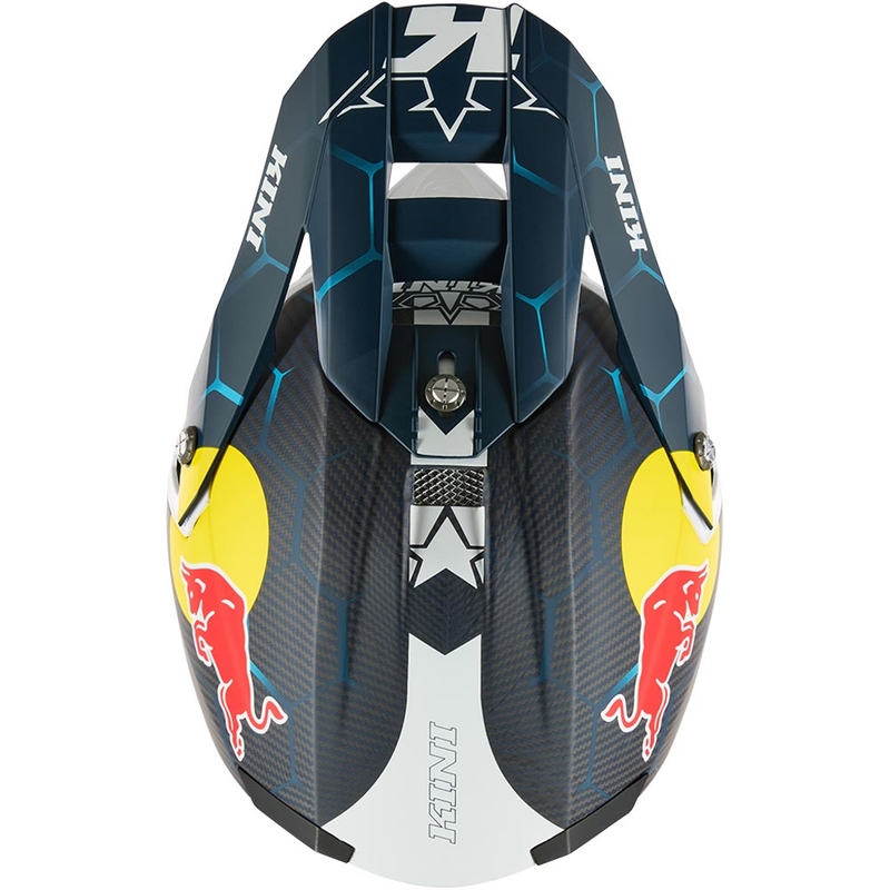 Kask motocrossowy KINI Red Bull MXC2 2.0 niebiesko-biały