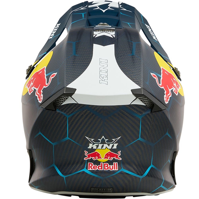 Kask motocrossowy KINI Red Bull MXC2 2.0 niebiesko-biały