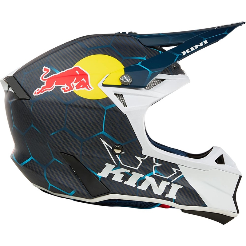 Kask motocrossowy KINI Red Bull MXC2 2.0 niebiesko-biały