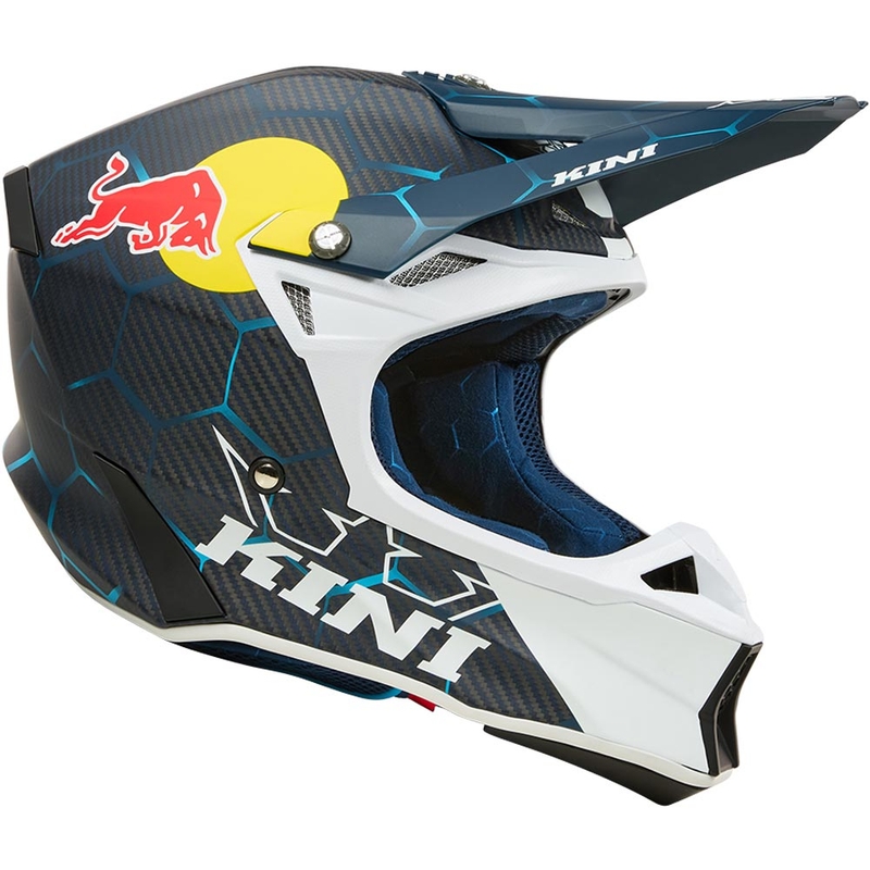 Kask motocrossowy KINI Red Bull MXC2 2.0 niebiesko-biały