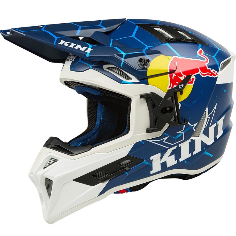 Kask motocrossowy KINI Red Bull EXC niebiesko-biały