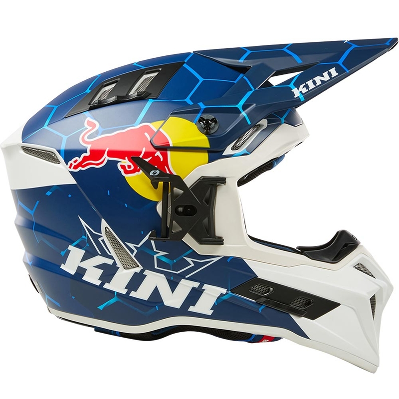Kask motocrossowy KINI Red Bull EXC niebiesko-biały