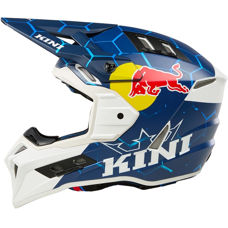 Kask motocrossowy KINI Red Bull EXC niebiesko-biały