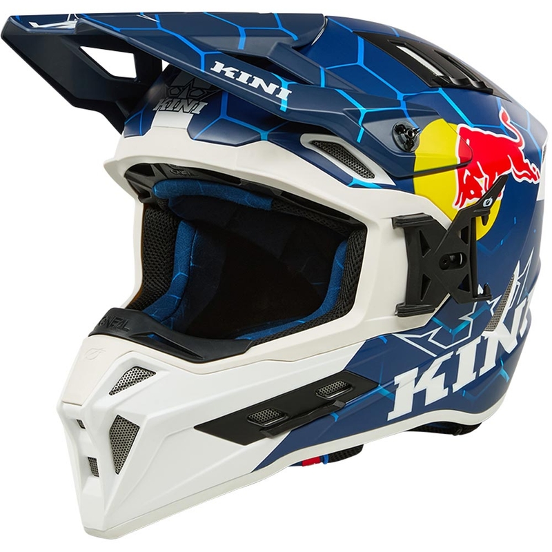 Kask motocrossowy KINI Red Bull EXC niebiesko-biały