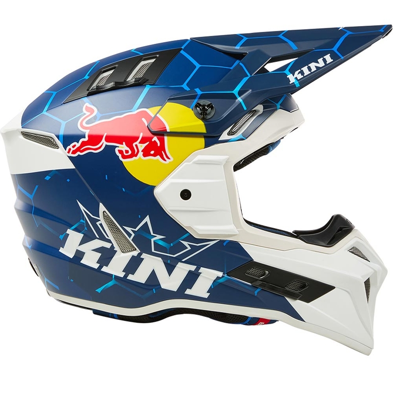 Kask motocrossowy KINI Red Bull EXC niebiesko-biały
