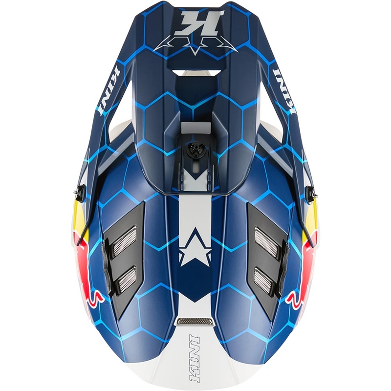 Kask motocrossowy KINI Red Bull EXC niebiesko-biały