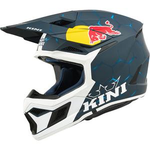 Kask motocrossowy KINI Red Bull MX3 1.0 niebiesko-biały
