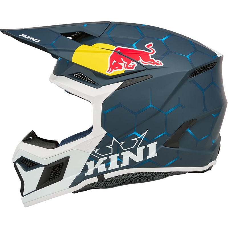 Kask motocrossowy dziecięcy KINI Red Bull MX3 1.0 niebiesko-biały