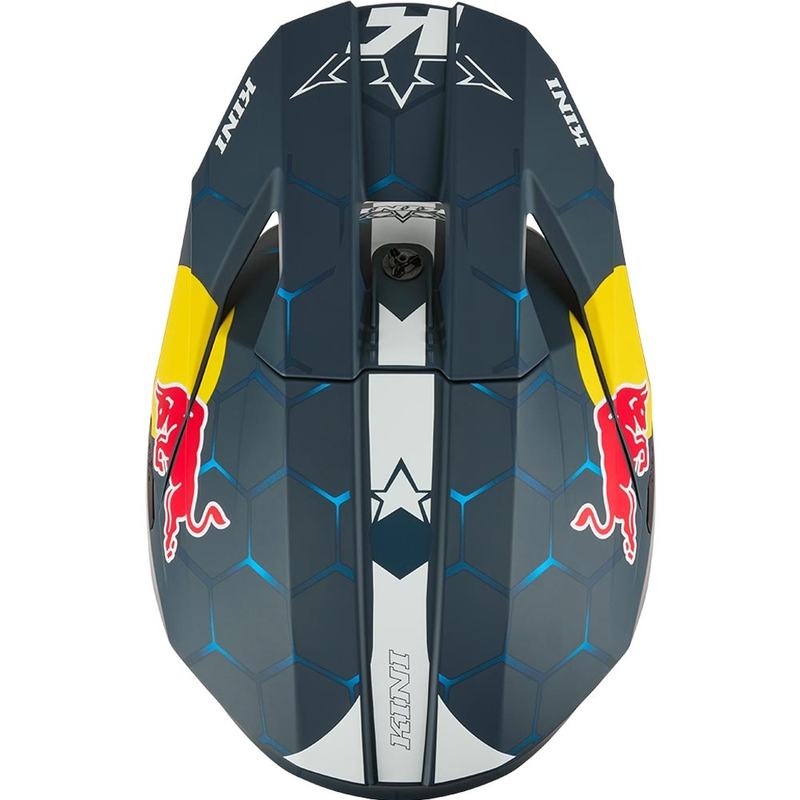 Kask motocrossowy dziecięcy KINI Red Bull MX3 1.0 niebiesko-biały