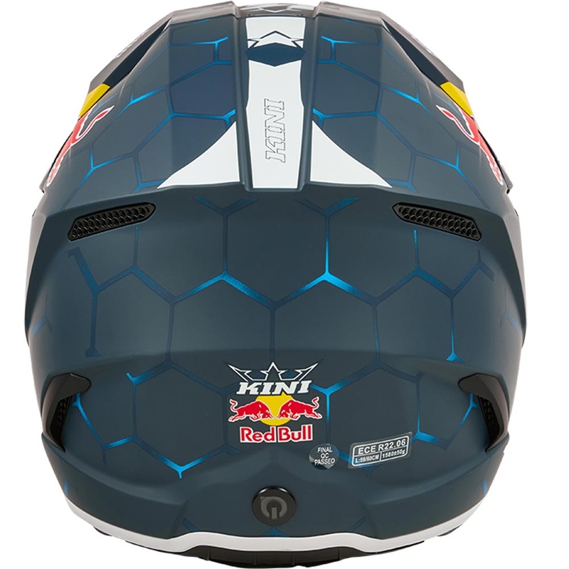 Kask motocrossowy dziecięcy KINI Red Bull MX3 1.0 niebiesko-biały