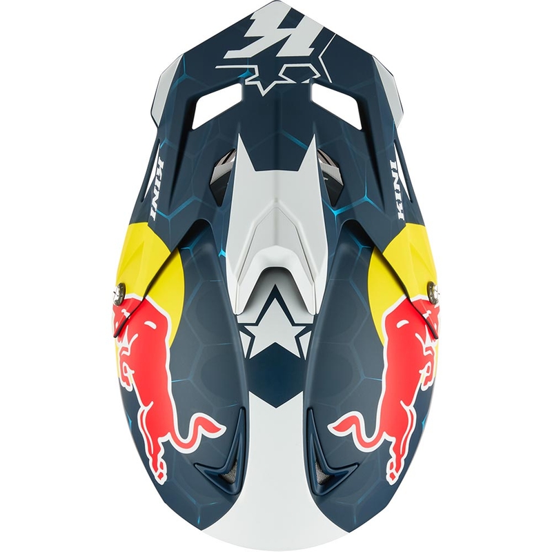 Kask motocrossowy KINI Red Bull MXC1 1.0 niebiesko-biały