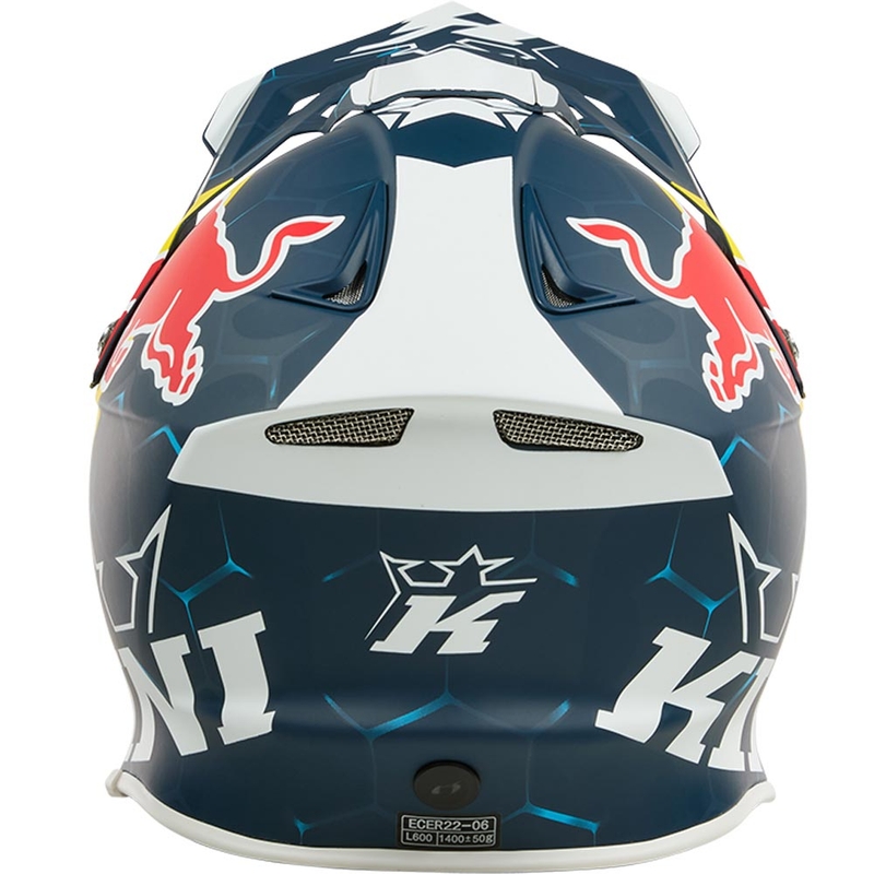 Kask motocrossowy KINI Red Bull MXC1 1.0 niebiesko-biały
