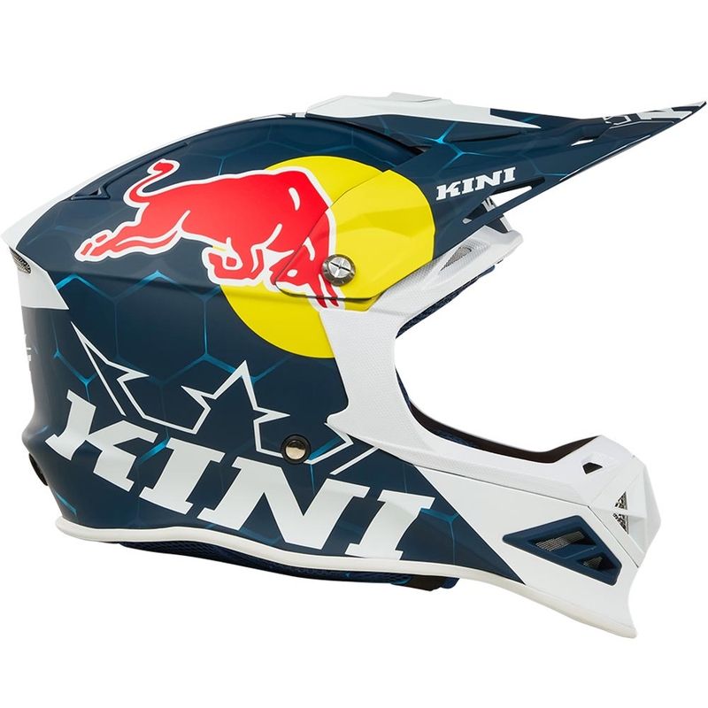 Kask motocrossowy KINI Red Bull MXC1 1.0 niebiesko-biały