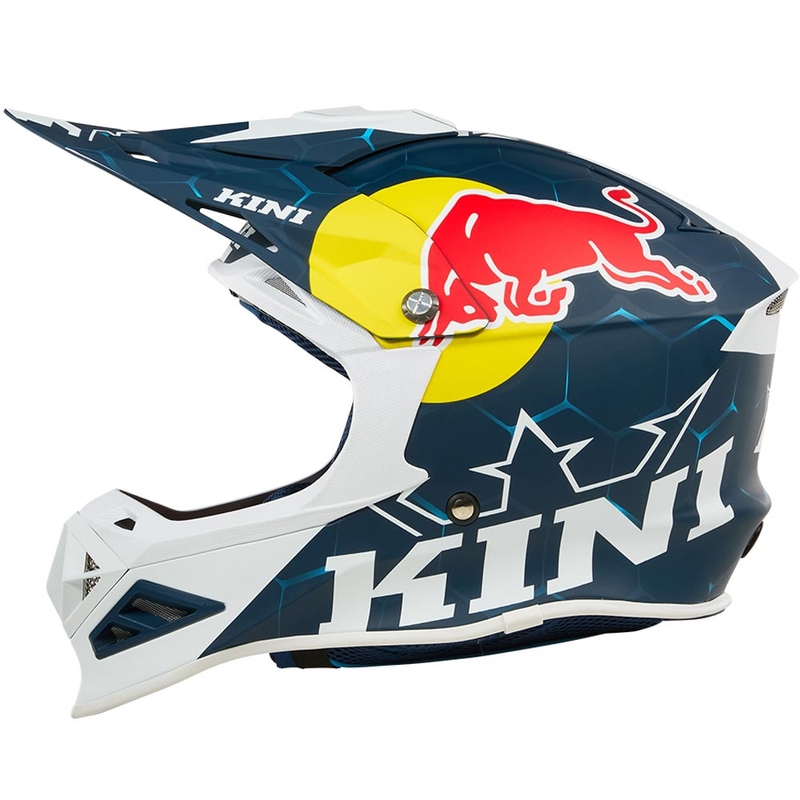 Kask motocrossowy KINI Red Bull MXC1 1.0 niebiesko-biały