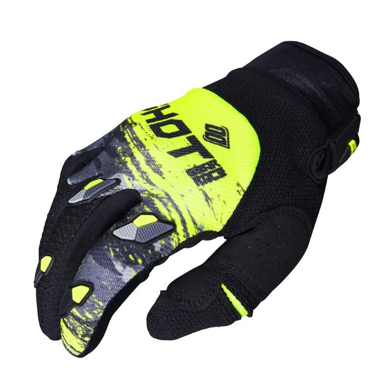 Motokrosowe rękawice Shot CONTACT Counter szaro-fluo żółte