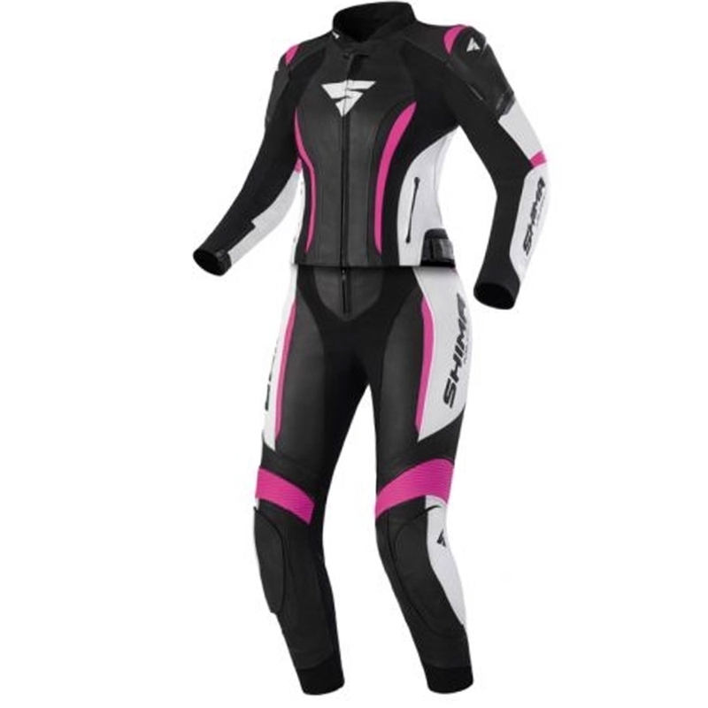 Damski kombinezon motocyklowy Shima Miura 2.0 w kolorze czarno-biało-różowym