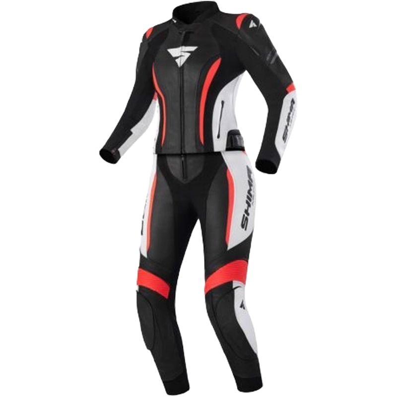 Kombinezon motocyklowy damski Shima Miura 2.0 czarno-biało-fluo czerwony