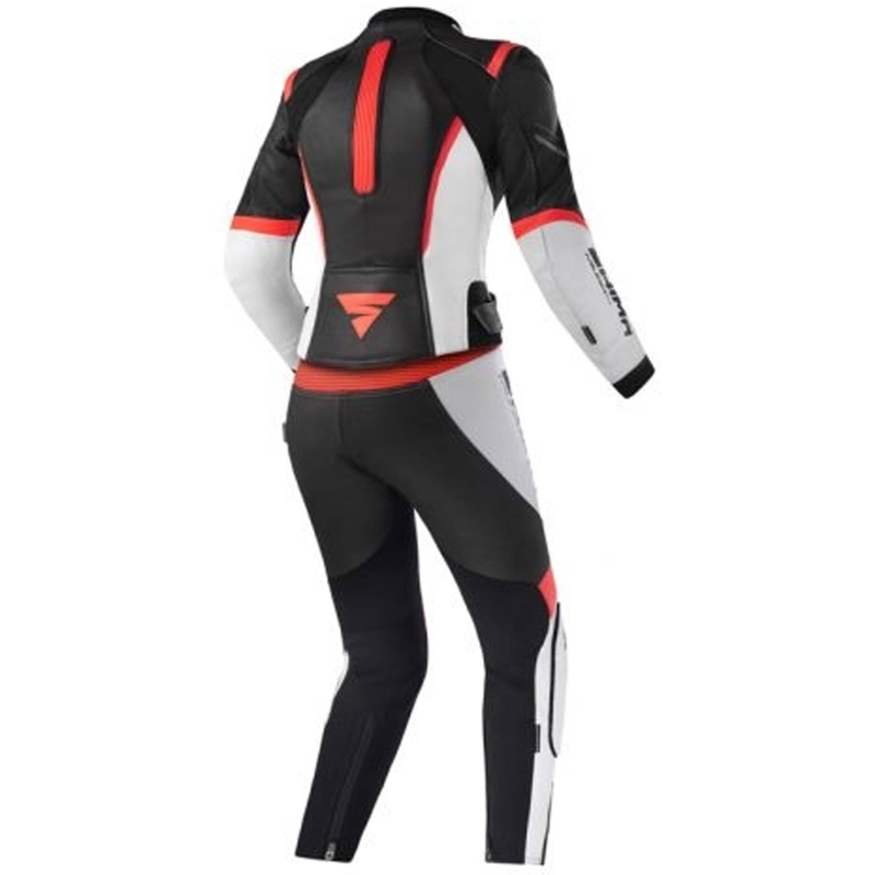 Kombinezon motocyklowy damski Shima Miura 2.0 czarno-biało-fluo czerwony