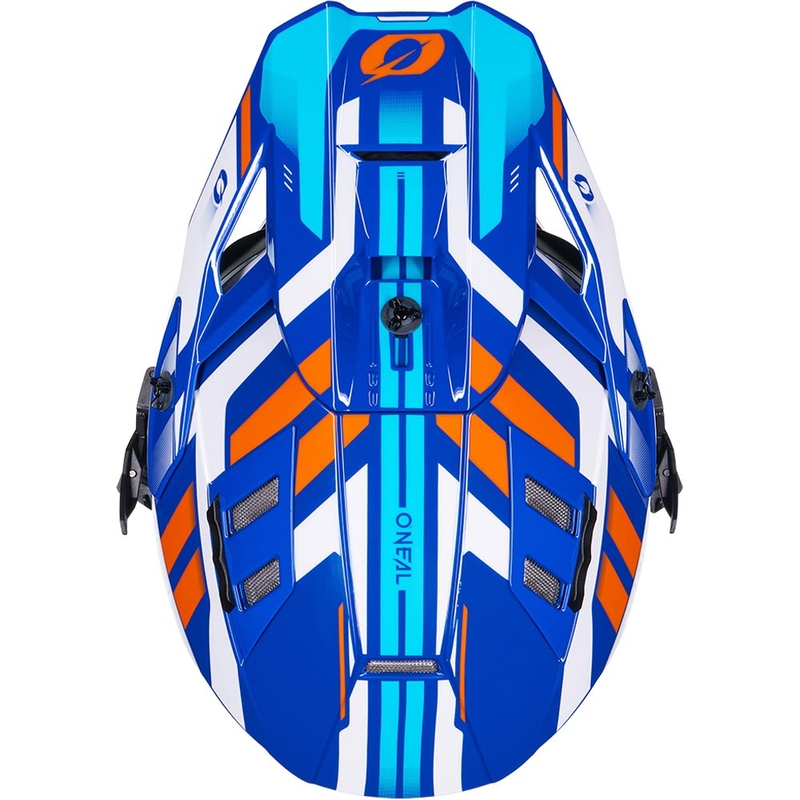 Kask motocrossowy O´Neal EX-SRS Dust niebiesko-pomarańczowy