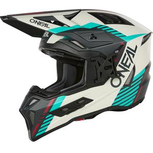 Kask motocrossowy O'Neal EX-SRS Quin szaro-turkusowy