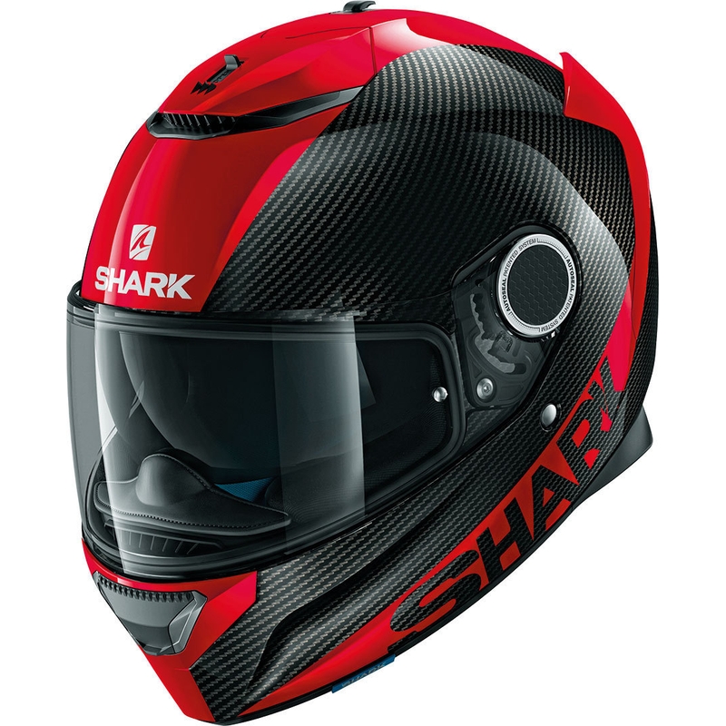 Integralny kask motocyklowy SHARK SPARTAN CARBON Skin czarno-czerwony