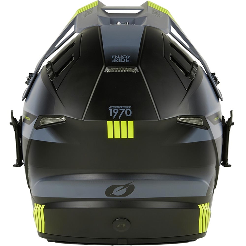 Kask motocrossowy O´Neal EX-SRS Hitch czarno-szaro-fluo żółty