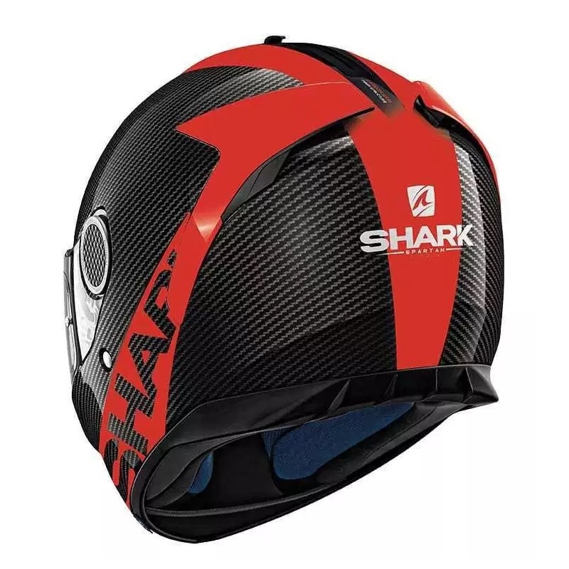 Integralny kask motocyklowy SHARK SPARTAN CARBON Skin czarno-czerwony