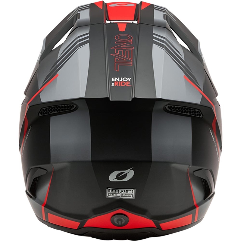 Kask motocrossowy O'Neal 3SRS Haze matowy czarno-szaro-czerwony