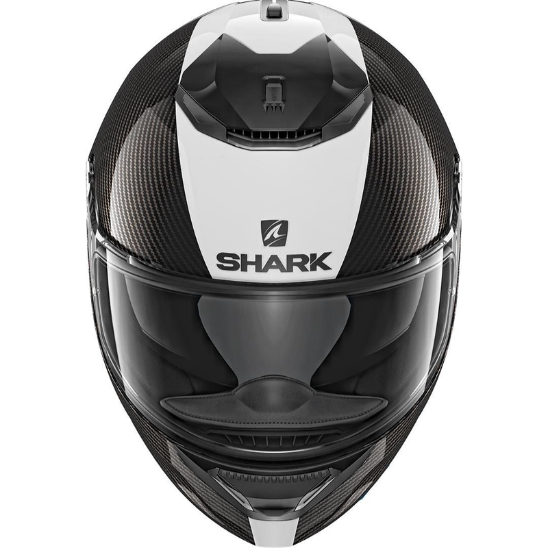 Integralny kask motocyklowy SHARK SPARTAN CARBON Skin czarno-biały