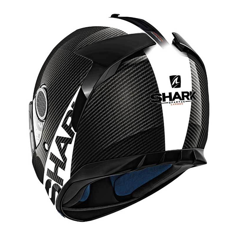 Integralny kask motocyklowy SHARK SPARTAN CARBON Skin czarno-biały