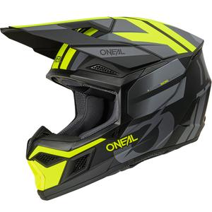 Kask motocrossowy O´Neal 3SRS Ride matowy czarno-szaro-fluo żółty