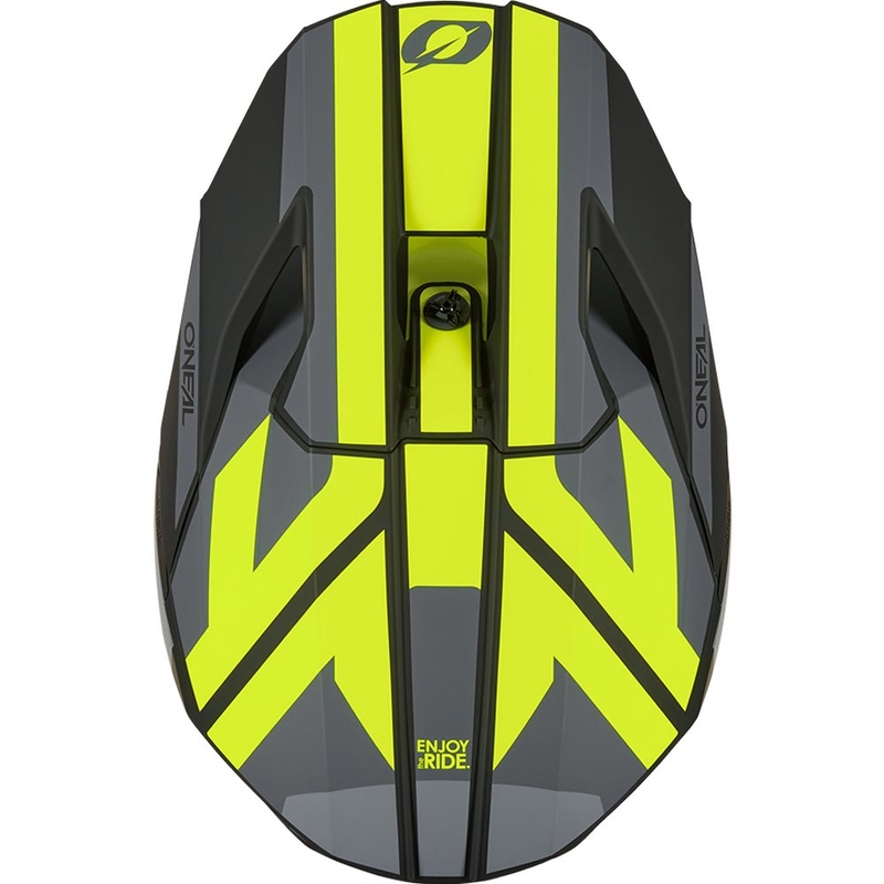Kask motocrossowy O´Neal 3SRS Ride matowy czarno-szaro-fluo żółty