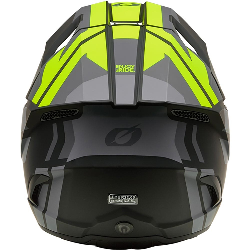 Kask motocrossowy O´Neal 3SRS Ride matowy czarno-szaro-fluo żółty