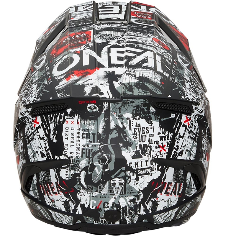 Kask motocrossowy O'Neal 3SRS Attack matowy czarno-biały