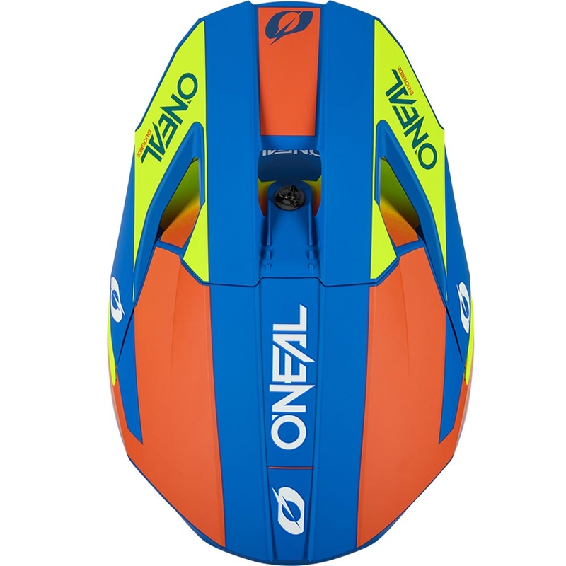 Kask motocrossowy O´Neal 3SRS Solid matowy niebiesko-fluo żółty
