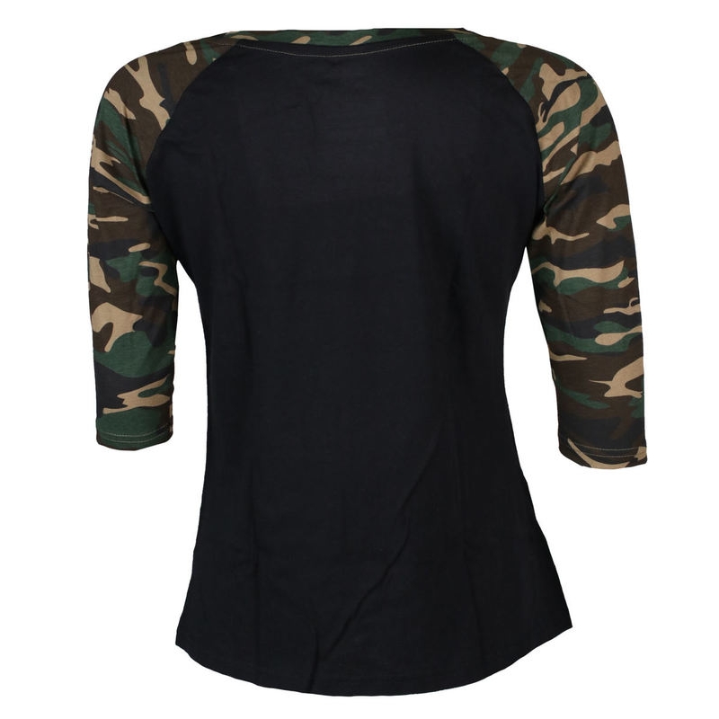 Damska koszulka Black Heart Devil Rose Camo wyprzedaż