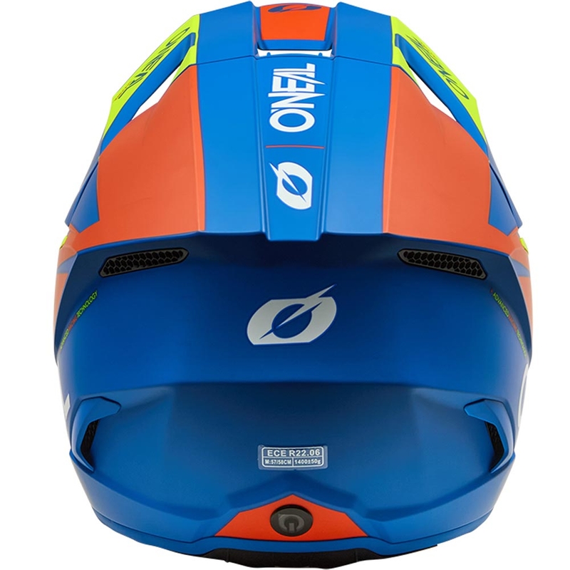 Kask motocrossowy O´Neal 3SRS Solid matowy niebiesko-fluo żółty