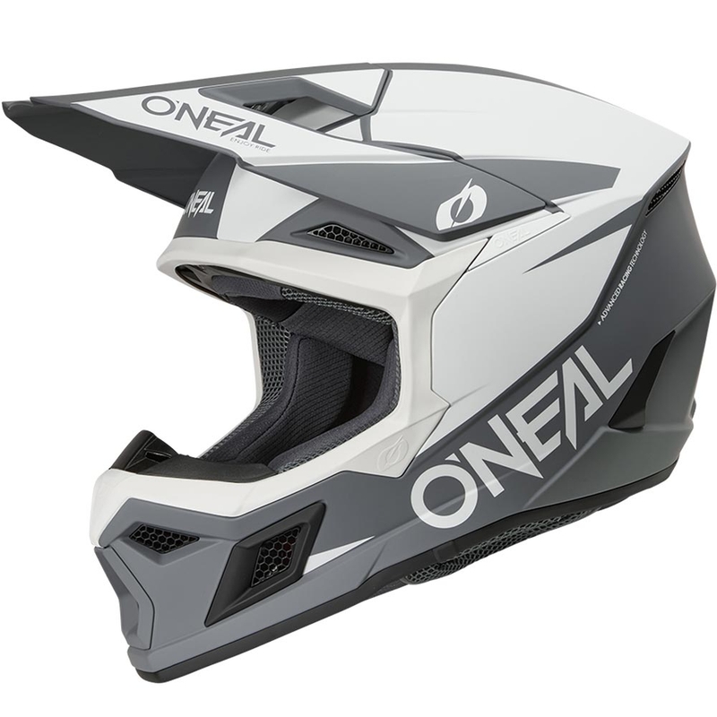 Kask motocrossowy O´Neal 3SRS Solid matowy biało-szary