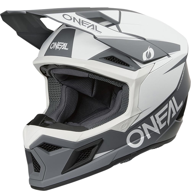 Kask motocrossowy O´Neal 3SRS Solid matowy biało-szary